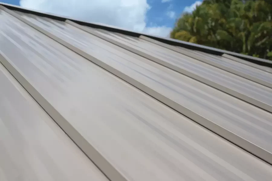 Standing seam metal roof profile provided by ERS Metals top florida metal roofing supplier